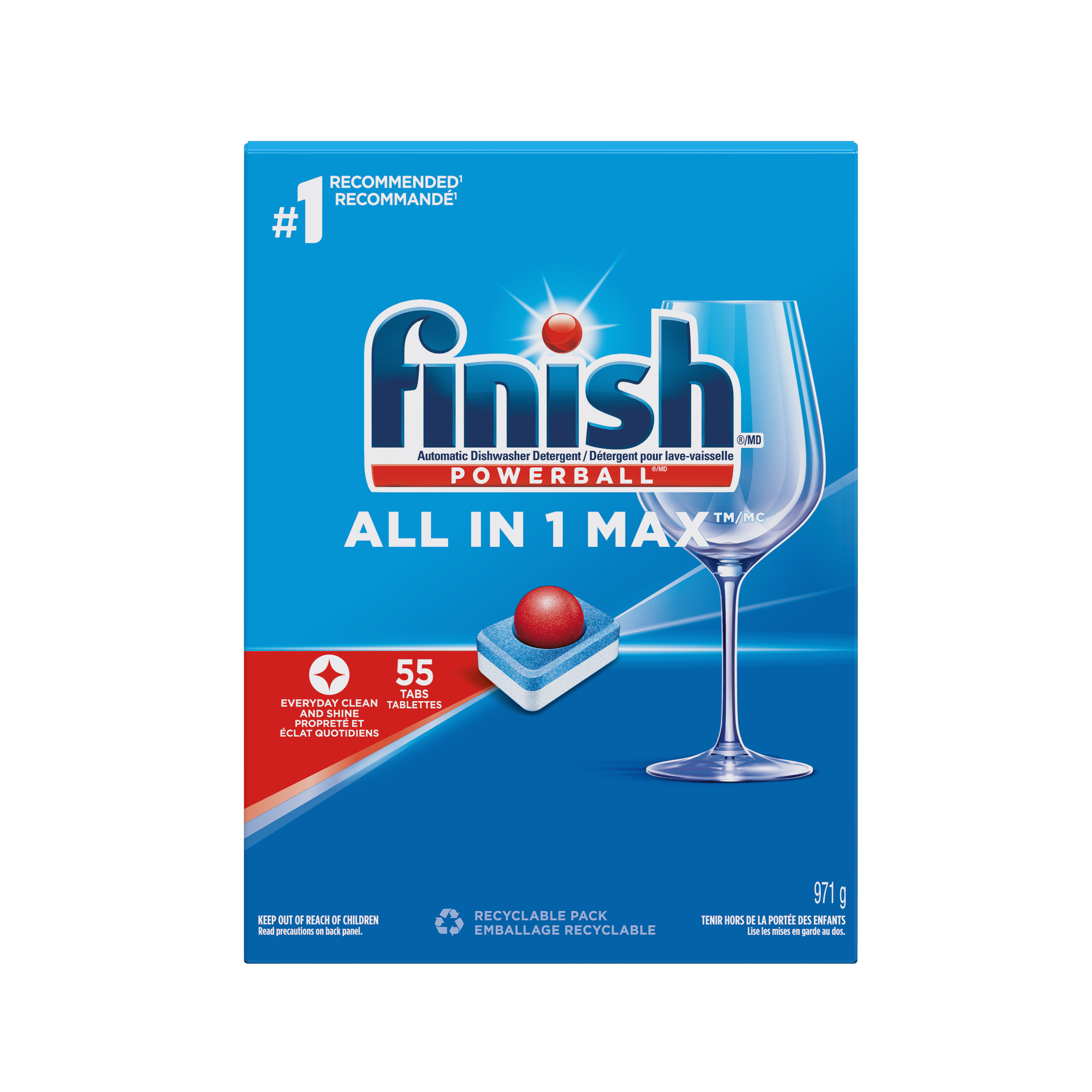 FINISH® Powerball® All In 1 MAX® Tabs - Fresh Scent (Canada)